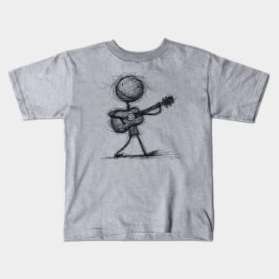 Stickman Playing Spanish Guitar Kids T-Shirt